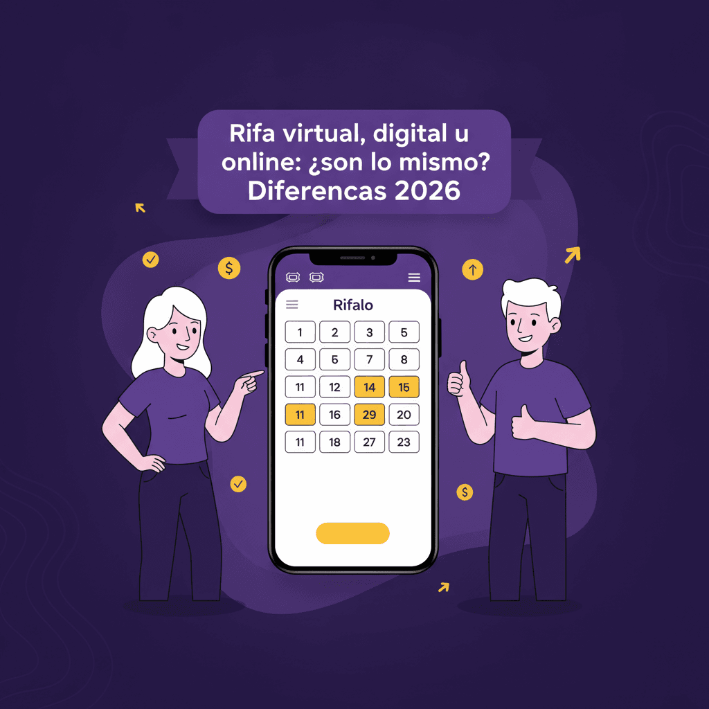 Rifa virtual, digital u online: ¿son lo mismo? Diferencias 2026